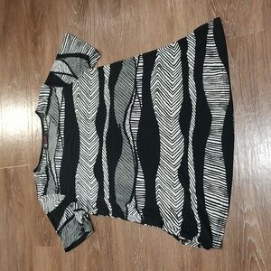(XL) Módel France Striped Top Casual Classic Fit Relaxed Weekend Home Staple
